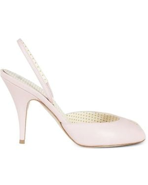 3Juin Mely Pulp Slingback Court Shoes - White