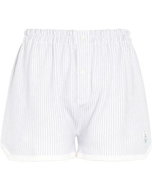 Barrie Gestreifte Shorts - Weiß