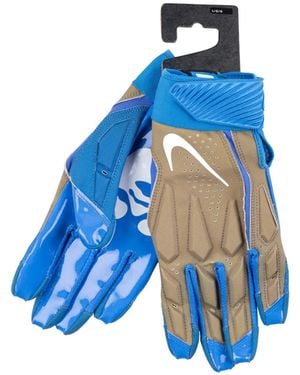 Nike X Off Wattierte D-Tackle Elite Fußball-Handschuhe - Blau