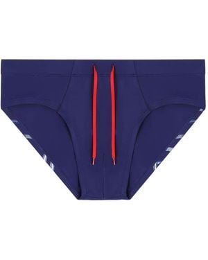 DIESEL Alfie-D-Core Drawstring Logo Swim Briefs - Blue