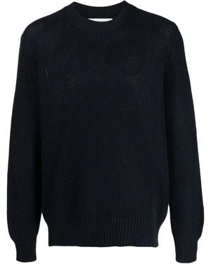 Pringle of Scotland Round Neck Cotton Jumper - Blue