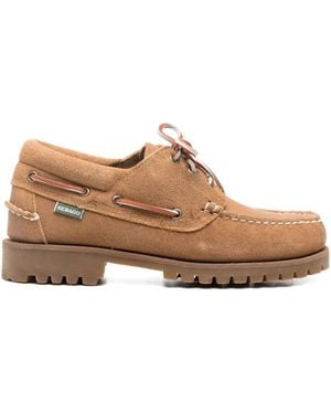 Sebago Mocassins Acadia En Daim À Lacets - Brown
