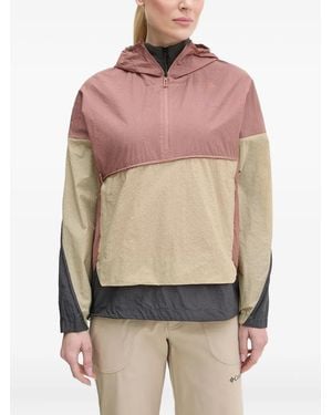adidas Xploric Wind Grid-Pattern Hooded Jacket - Pink