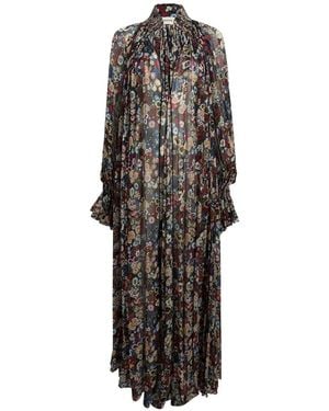 KHAITE Edgar Floral-Print Maxi Dress - White