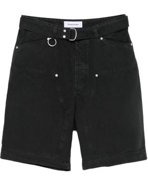 Etudes Studio Belted Carpenter Shorts - Black