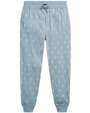 Polo Ralph Lauren All-Over Pony Cotton Jersey Sleep Jogger - Blue