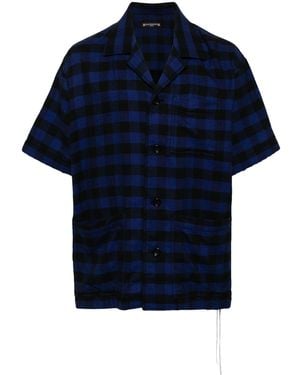 Mastermind Japan Checked Cotton Shirt - Blue