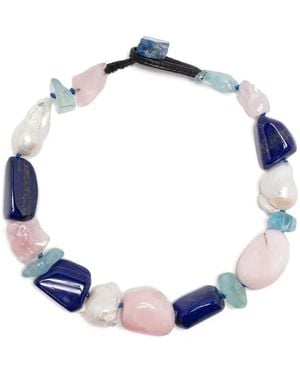 Monies Stone-Embellished Necklace - Blue