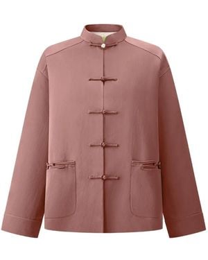 Shanghai Tang Knot Satin Tang Jacket - Pink