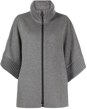 Cinzia Rocca Wide-Sleeves Virgin Wool Jacket - Grey