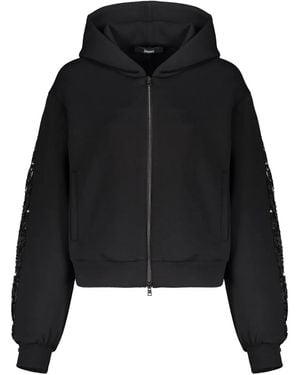 Herno Hoodie Mit Pailletten - Schwarz