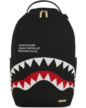 Sprayground Shark Central Knit Backpack - Black