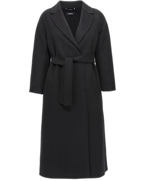 Max Mara Esturia Belted Coat - Black