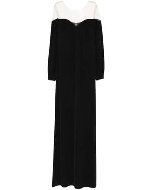 Cristallini Langärmeliges Rafaela Maxikleid - Schwarz