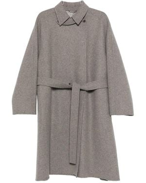 Carven Belted Coat - Gray