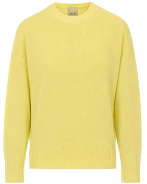 Allude Jersey Con Cuello Redondo - Amarillo