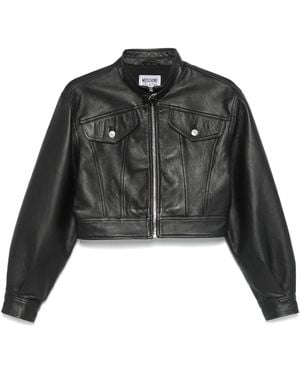 Moschino Leather Jacket - Black