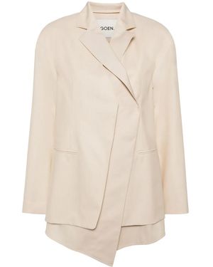 Goen.J Layered Single-Breasted Blazer - Natural