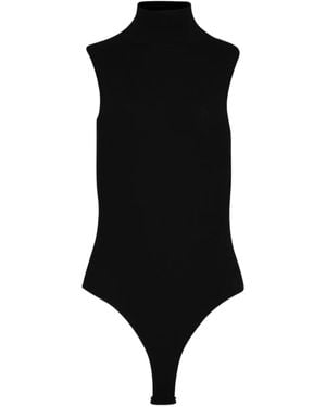 Zeynep Arcay Sleeveless Turtleneck Bodysuit - Black