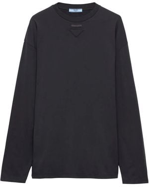 Prada Camiseta De Tejido Jersey - Azul