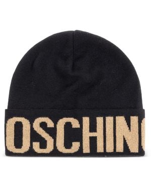 Moschino Logo-Detail Beanie - Blue