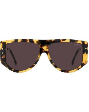 Carrera Tortoiseshell-Effect Geometric-Frame Sunglasses - Brown