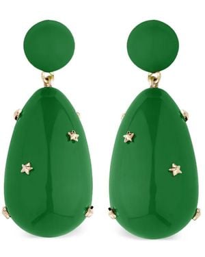 Eshvi Grote Galaxy Oorhangers - Groen