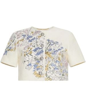 Adam Lippes Chaqueta bordada - Blanco