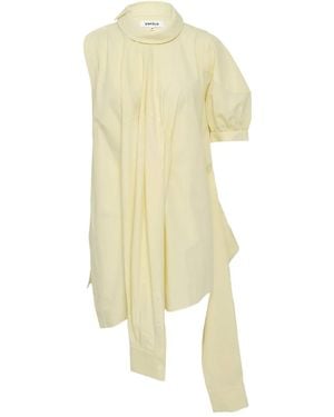 Enfold Asymmetrisches Hemd Mit Falten - Gelb