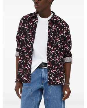 The Kooples Camicia Con Motivo A Fiori - Blu