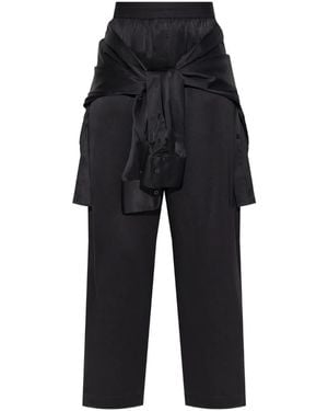Alexander Wang Zijden Broek Met Geknoopt Detail - Zwart
