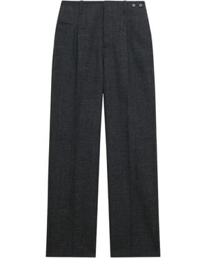 Marni Pantalones De Lana Con Pinzas - Negro