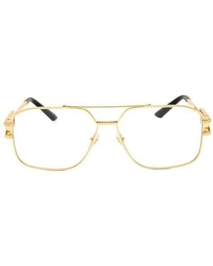 Versace Geometric-Frame Glasses - Natural