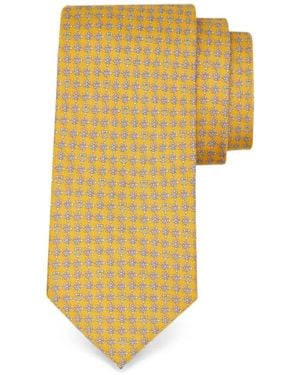 Ferragamo Turtles-Print Silk Tie - Yellow