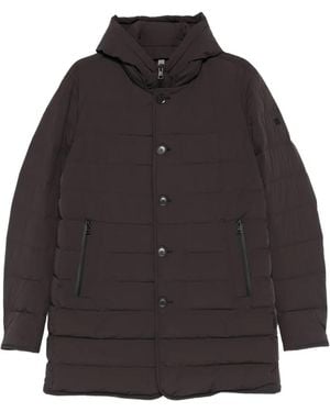 DUNO Geknöpfte Kapuzenjacke - Schwarz