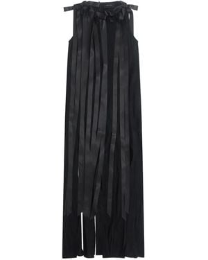 Simone Rocha Unbounded Ribbon Detail Maxi Dress - Black