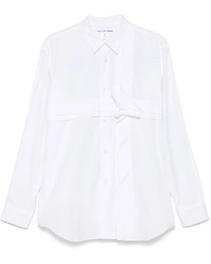Comme des Garçons パネルディテール シャツ - ホワイト