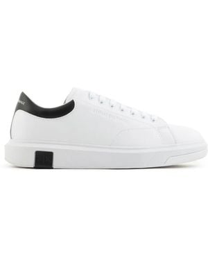 ARMANI EXCHANGE Action Leather Trainers - White