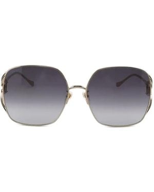 Gucci Interlocking-G Sunglasses - Gray