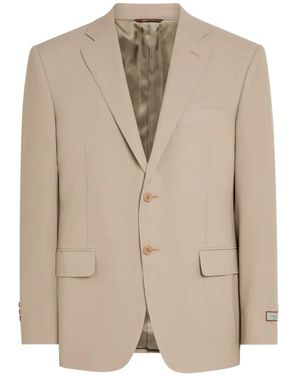 Canali Flap-Pocket Wool Suit - Natural
