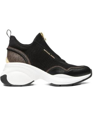 MICHAEL Michael Kors Mixed-Media Zuma Sneakers - Schwarz