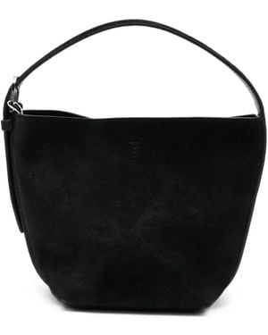TOTEME Belted Suede Tote Bag - Black