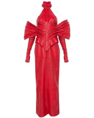 MITILIANE COUTURE Detachable-Corset Maxi Dress - Red