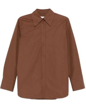Jil Sander Button-Down Long-Sleeve Shirt - Brown