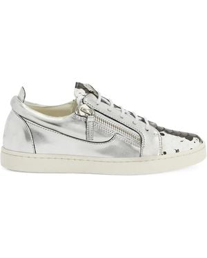 Giuseppe Zanotti Nicki メタリックレザースニーカー - ホワイト