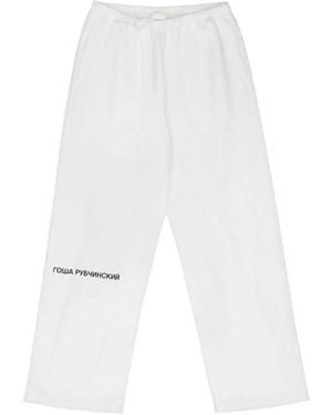 Gosha Rubchinskiy Logo-Print Track Trousers - White