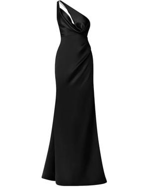 Il Volo Crystal-Embellished One-Shoulder Maxi Dress - Black