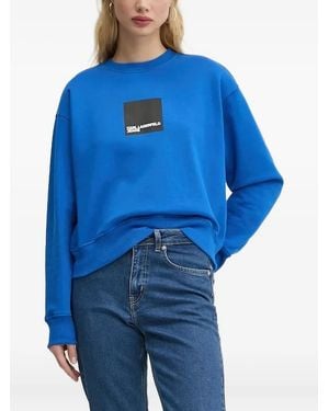 Karl Lagerfeld Sudadera con logo estampado - Azul