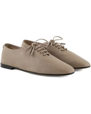 Giorgio Armani Textured Lace-Up Shoes - Brown