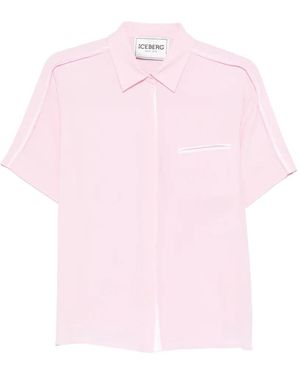 Iceberg Pocket Piped Top - Pink